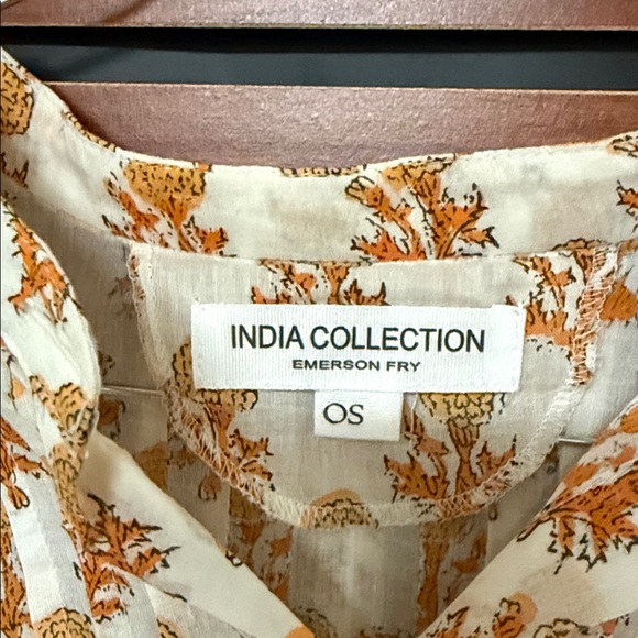 Emerson Fry India Collection Cream and Orange Blouse - Picture 2 of 9